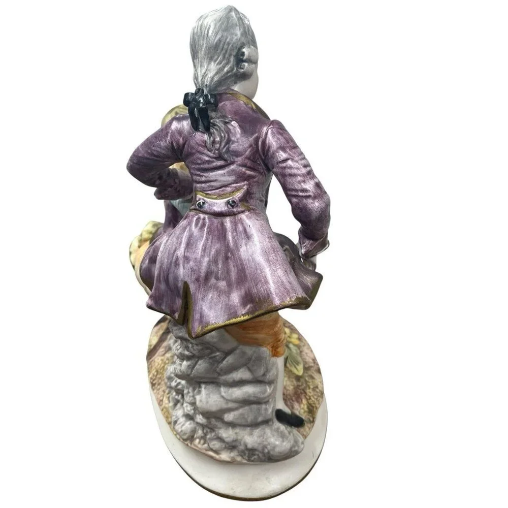 Capodimonte N Italian Porcelain Figurine Victorian Couple 60s-70s Era